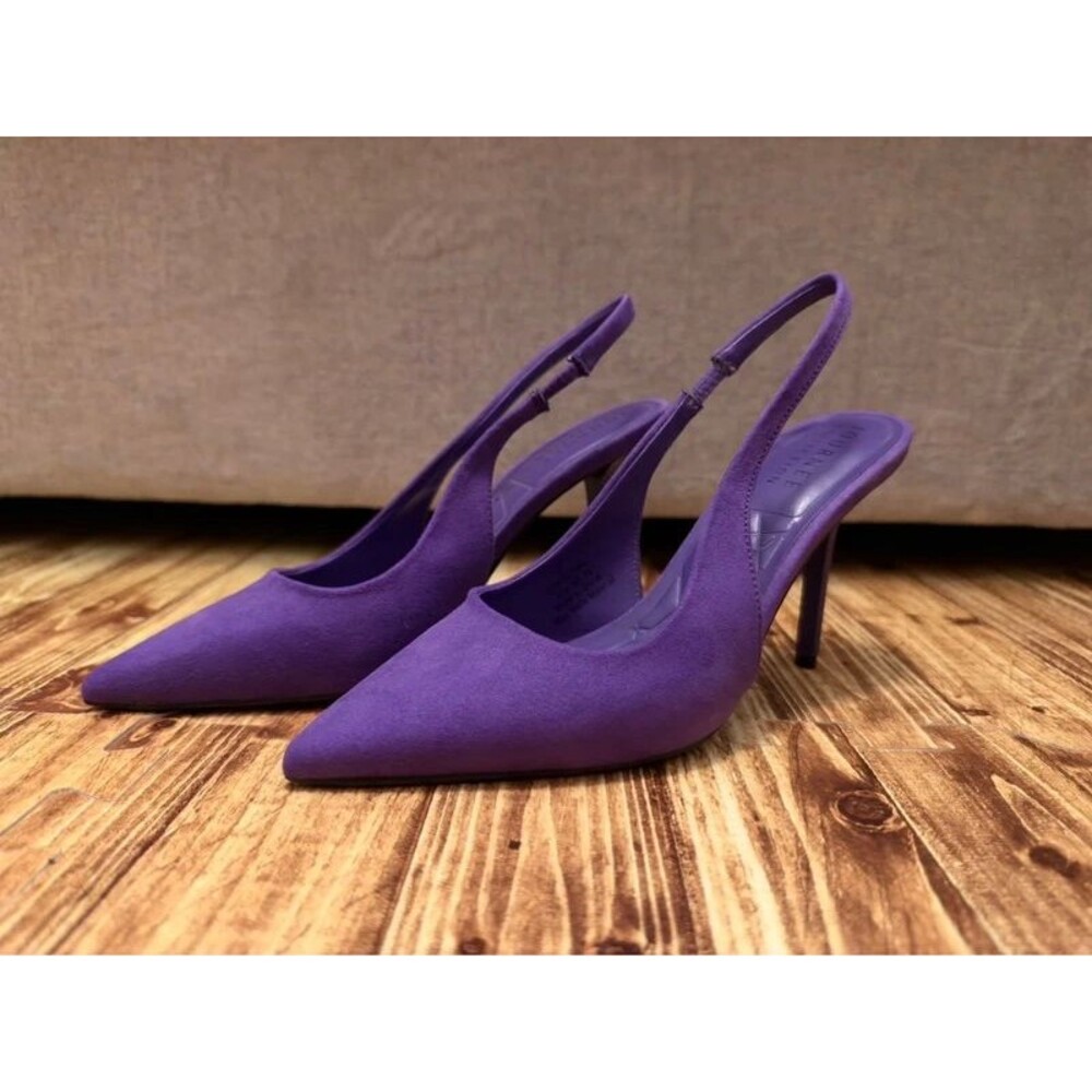 Purple Slingback Pumps